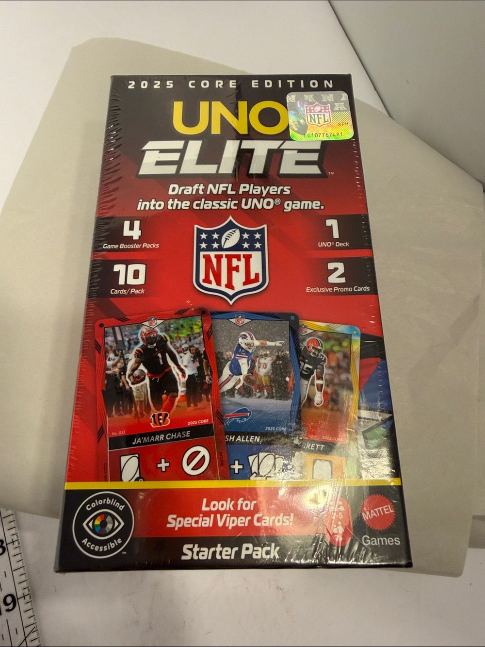 Mattel UNO Elite 2025 Core Edition Starter Pack - Red